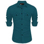 Rebelify Double Pocket With Flap Men Cargo Cotton Shirt