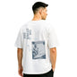 Nobero MenS Oversized Fit T-Shirt (1M-Twrt-C0910-Og_White_1