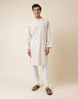 Fabindia Men's Cotton Linen Striped Relaxed Kurta (1032034OFFWHITE_Off White