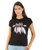 Lyra Pure Cotton Round Neck Printed T-Shirt For Women