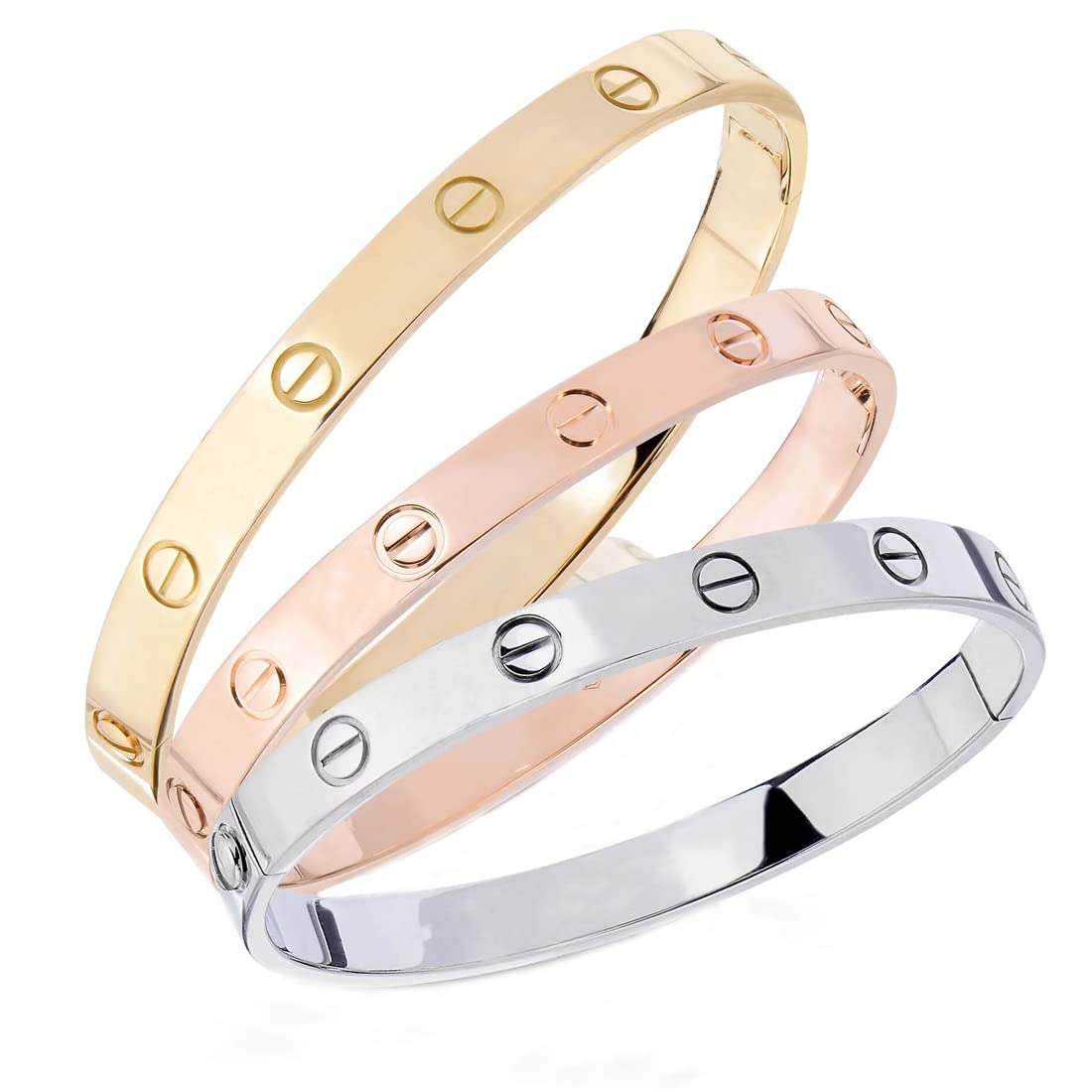 Jewels Galaxy Stylish Rose Gold Plated Bracelet Jewellery For Women (Style 12) (SMNJG-CB-BNGK-7682)