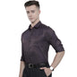 The Indian Garage Co Men Purple Slim Fit Solid Formal Shirt