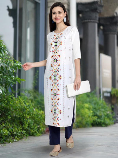 Tee Projekt Printed Crepe Kurti For Women Ll Vibrant Colour Kurti (Pack Of 6)
