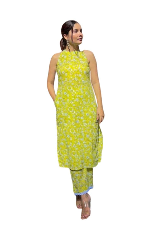 Leriya Fashion WomenS Rayon Regular Kurta Set (Lf-K2721&P143_Yellow