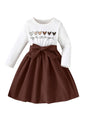 TAGAS Girls Dress || Girls Dress || Party Dress for Girls ||Fency Dress|| Frock || Girls Dress ||(KD) Brown