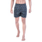 Rupa Colors PLAYSURE Collection Satin Boxers for Men, Abstract Printed, 100% Super Combed Cotton, Zip-Free, Ultrasoft Black