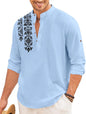 Finivo Fashion MenS Regular Fit Cotton Blend Short Kurta Shirt | Full Sleeve Ethnic Shirt With Mandarin Collar And Button Plack