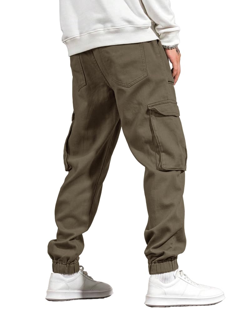 Noble Monk MenS Cargo Pant | Drawstring | Solid Cargo | Multi Pockets Trackpant