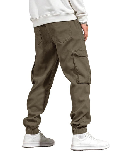 Noble Monk MenS Cargo Pant | Drawstring | Solid Cargo | Multi Pockets Trackpant