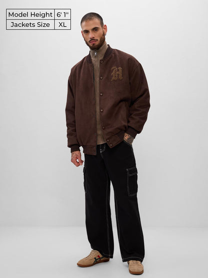 The Souled Store Reversible Bomber: Harry Potter Hogwards Mens and Boys Long Sleeve Zipper Front Oversized Fit Cropped Jackets