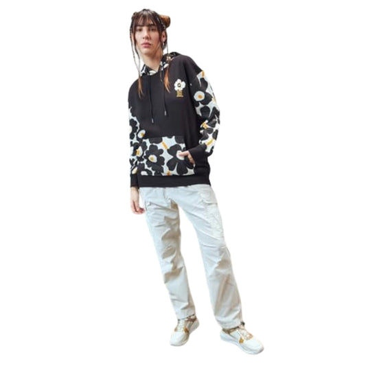 Bewakoof Heavy Duty 1.0 Womens Graphic Printed Oversized Hoodies_601800_Black_2XL