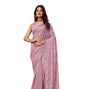 Vairagee Women Soft Georgette Emroidery Saree With Sequence Lace Unstitched Blouse (6236)