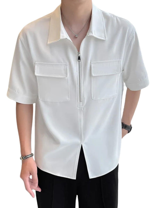 Greciilooks Regular Fit Plain Casual For Men Stylish Latest | Half Sleeve T Shirt (Gl-Mt-1155_White