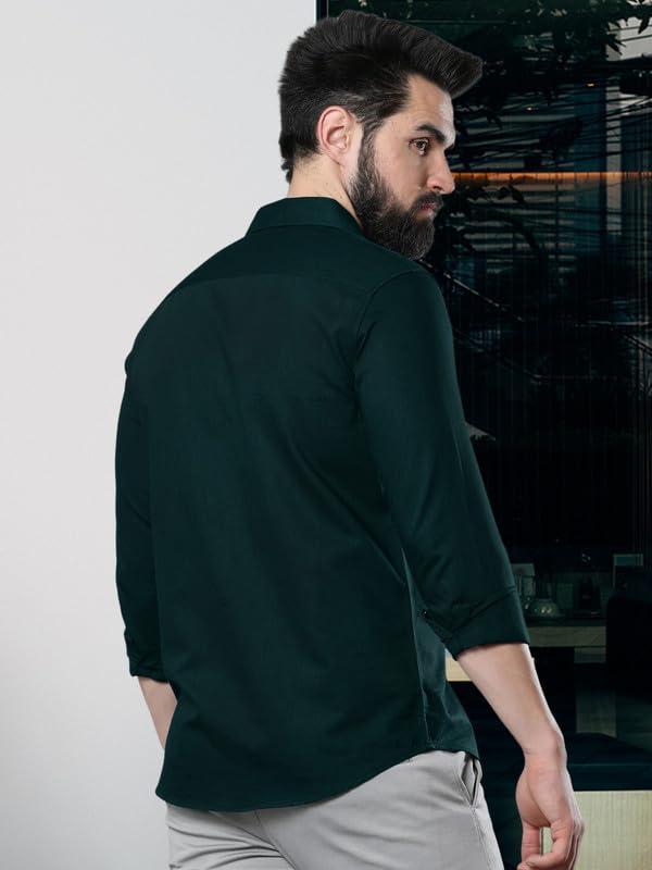 Pinkmint Shirt for Men ll Cotton Long Sleeve Shirt ll Spraed Collar Summer Shirt (Pack of 2)