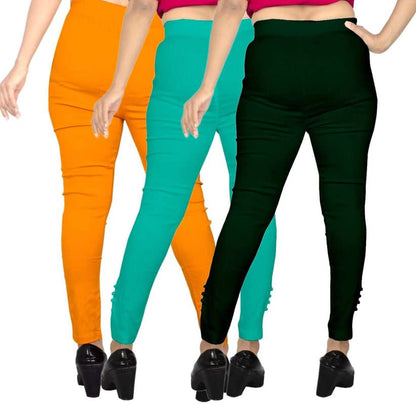 Fashion Gallery WomenS Cotton Blend Modern Fit Pants With Ankle Length Pull On Closure And Elasticated Flexible Waist|Stretchab
