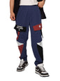The Souled Store Official Captain America: Super Soldier Men and Boys Drawstringed Blue Baggy Fit Cargo Joggers
