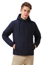 Dennis Lingo Men Blue Solid Polyester Regular Fit Full Sleeve Jackets