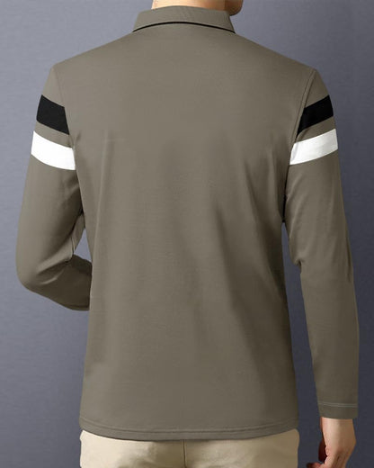 Noble Monk MenS Regular Fit Polo T Shirt |Full Sleeves |Collar Tshirts | Casual T-Shirt For Men