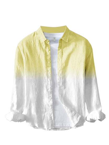 BE ACTIVE Mens Casual Linen Blend Ombre Faded Shirt || Casual Shirts for Men || Men Casual Shirt || Casual Wear Shirts (CPR0156