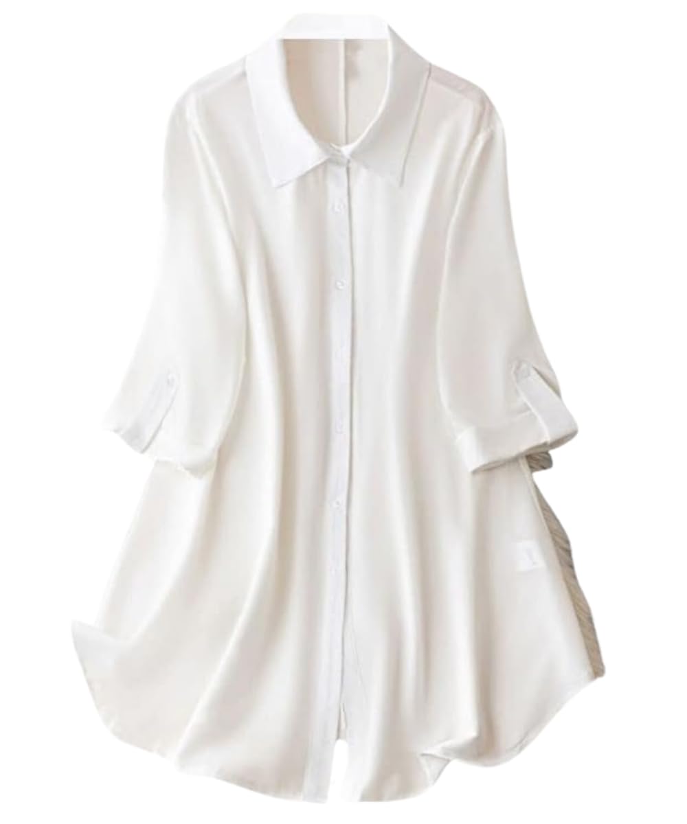 Leriya Fashion Western Dress || Rayon Solid Button Front Shirt Dress for Women || Roll Tab Sleeve & Collared Neck Flared Dress |