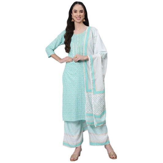 anubhutee Women Kurta Palazzo with Dupatta Set