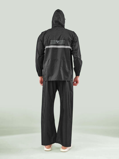 Lux Venus Tapping Rain Coat For Men Black