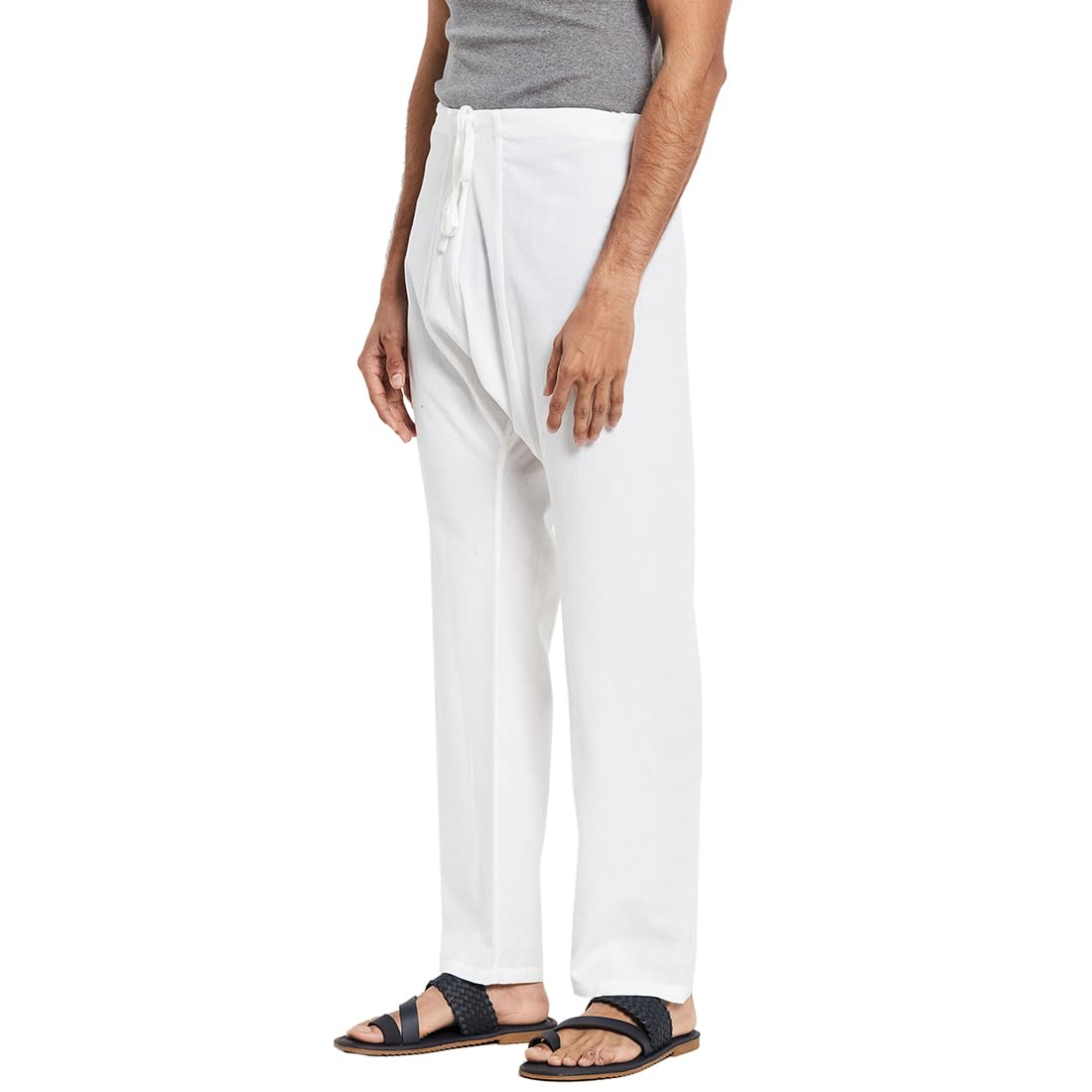 Fabindia MenS Relaxed Pants (101787903_White