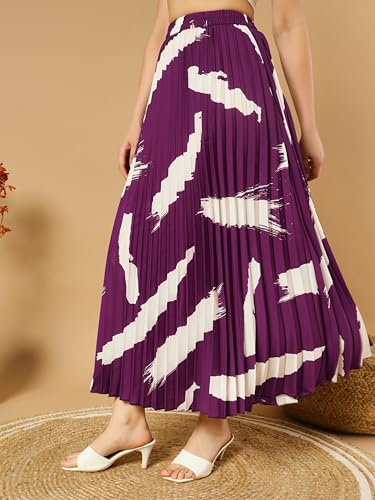 Kzully Polyester Western WomenS Skirts Purple