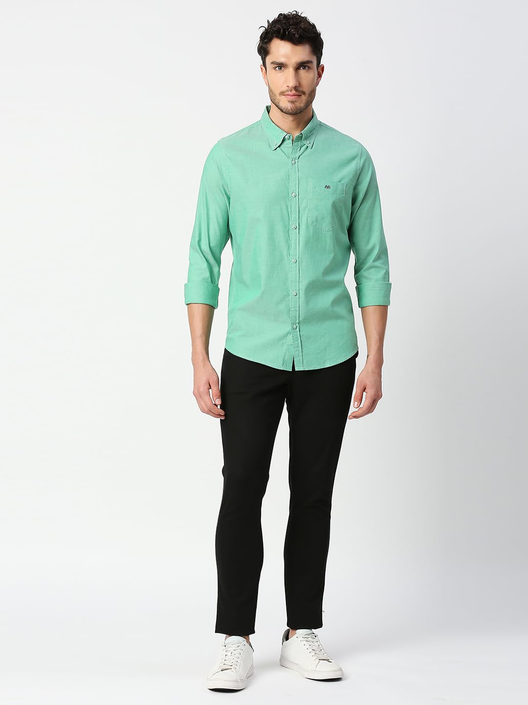 Thomas Scott Solid Color Long Sleeve Regular Fit Casual Shirt for Mens