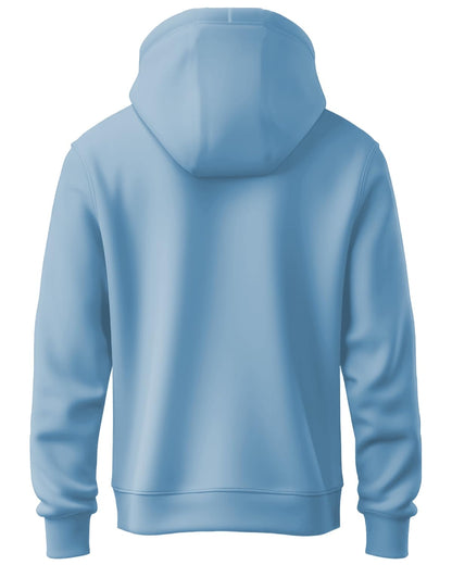 ADRO Mens Cotton Blend Neck Hooded Sweatshirt (H24-AME-SK_Sky Blue