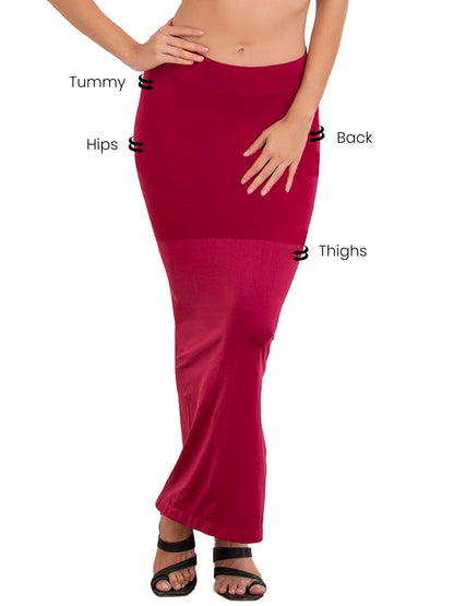Clovia Women'S Petticoat Style Saree Shapewear With Side Slit (Sw0023P15)