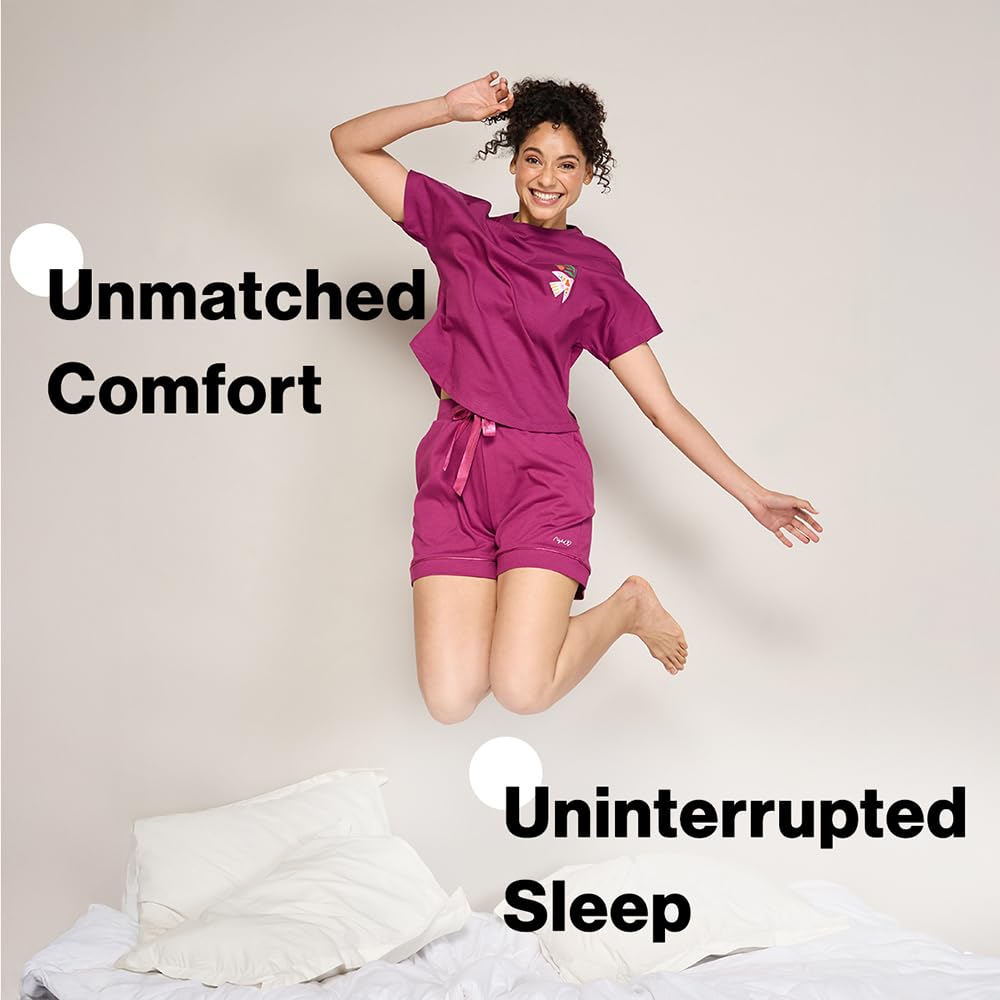 Nykd (Nys931 Soft Modal Cotton Sleepwear T Shirt For Women | Relaxed Fit Top With Round Neck & Extended Sleeves | Perfect For Ni