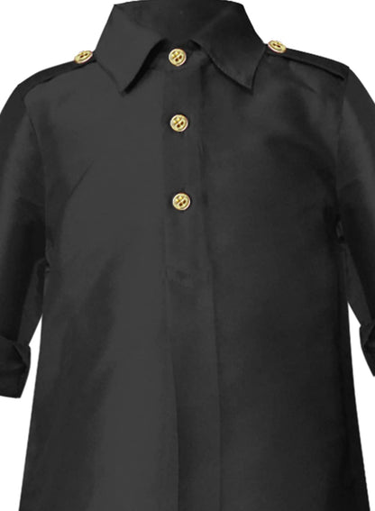 A.T.U.N. (ALL THINGS UBER NICE) Boys Solid Full Sleeve Pathani Suit Set | Kurta and Pyjama Set | Ethnic Clothing Set for Festiva