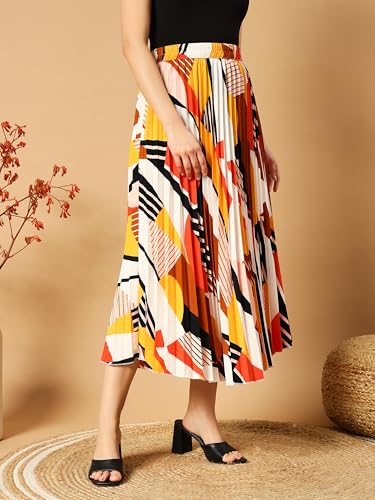 Kzully Crepe Western Skirt White