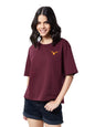 The Souled Store Women Official Harry Potter: Beautiful Burgundy Printed Oversized T-Shirts Oversized T Shirts for Women Baggy B