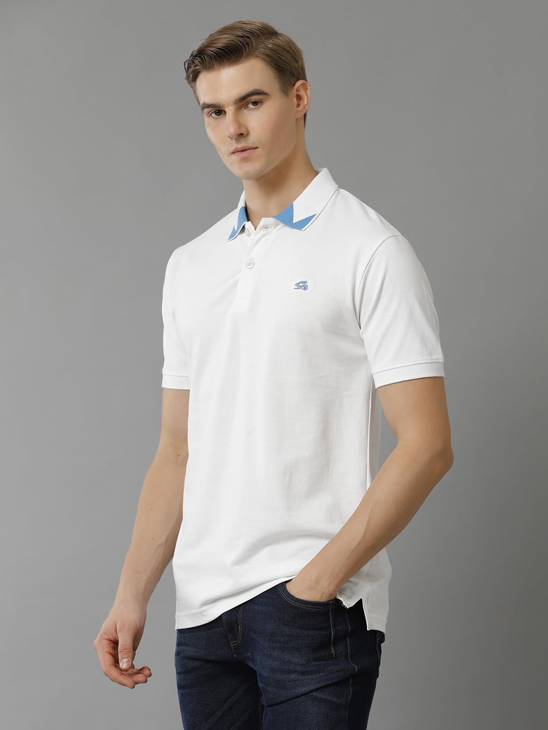 ADRO Premium Cotton Polo for Men (PN23-H-PLN-WH_White)