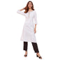 Fabindia WomenS Cotton Embroidered Slim Kurta (1037276White_White