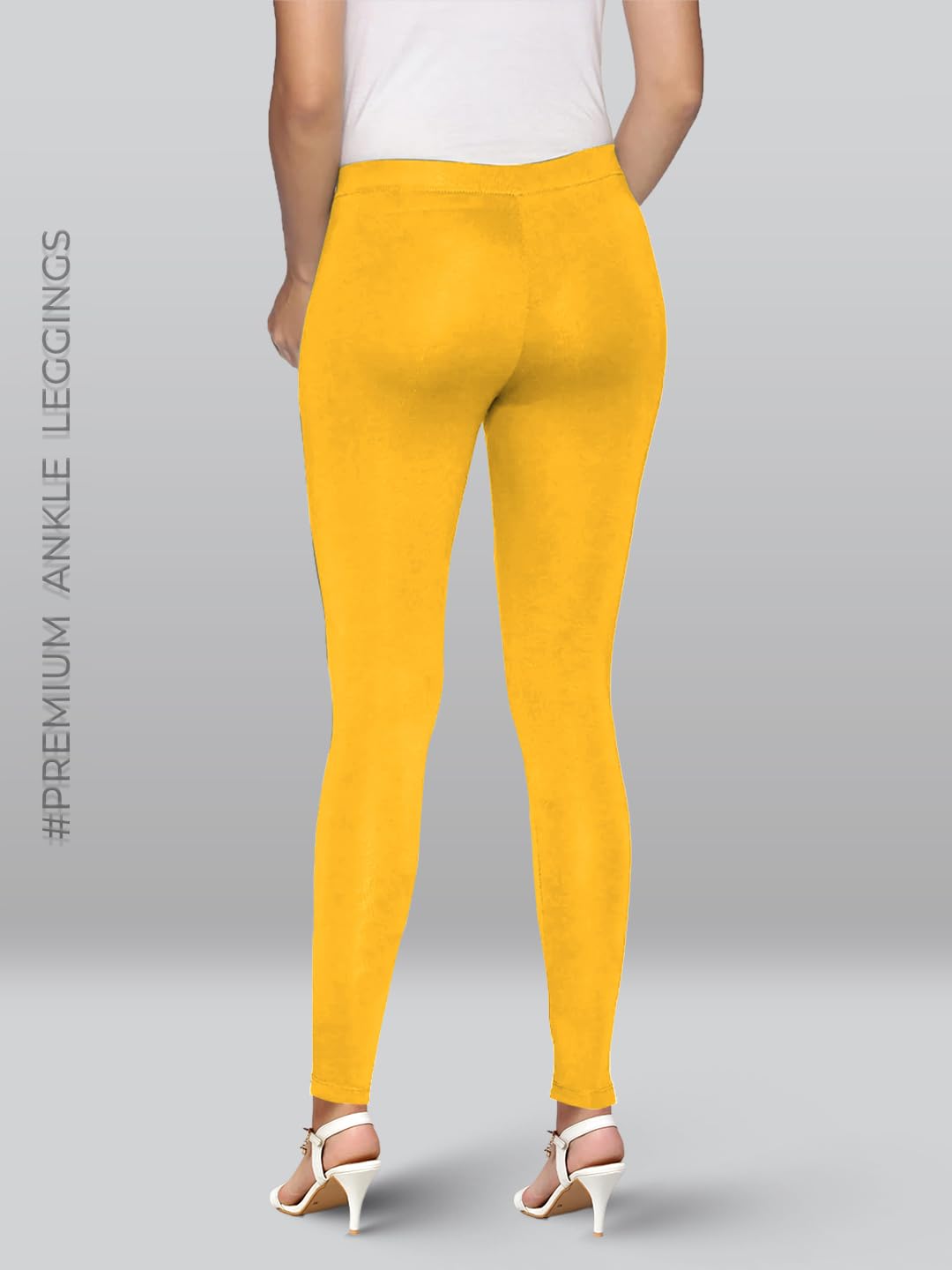 Premium Viscose Stretchable Ankle Length Leggings For Women Yellow