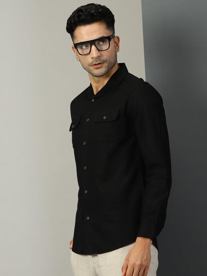 Thomas Scott Double Pocket Regular Fit Long Sleeve Casual Tshirt for Mens