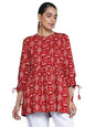 Libas WomenS Viscose Rayon Printed A-Line Kurtis (29625C Red