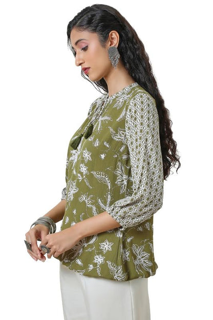 Soch Womens Regular Fit Tunic Shirt (FWA4TU30183B_Olive