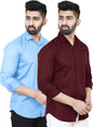 Tee Projekt Premium Plain Cotton Shirt for Men | Cotton Shirt | Casual Shirt | Solid Shirt | Full Sleeves | Formal Shirt (NS-ST1