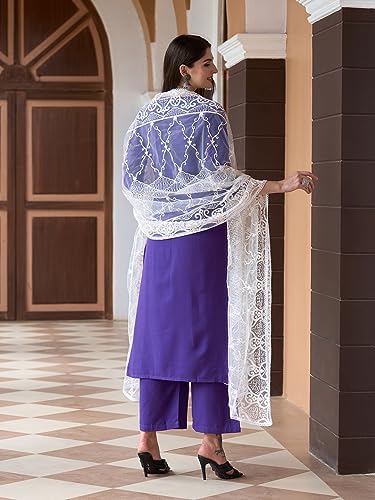 ANNI DESIGNER Women's Cotton Blend Casual Style Kurta With Pant