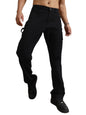 Hubberholme Men Black Smart Casual Summer Cotton Loose Fit Solid Trousers_8
