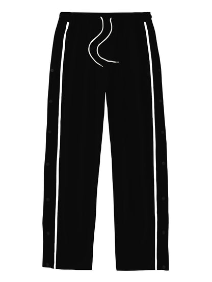 AVANOVA MansBlack Athletic Track Sweatpants Side Button Snap Closure Retro Sports Training Gym Running Workout Casual Street St