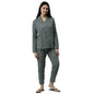Enamor Essentials Relaxed Fit Cotton Flannel Woven Lazy Full Sleeve Shirt & Mid Rise Pant Set for Womens-EC20 (EC20_Navy Plaid A