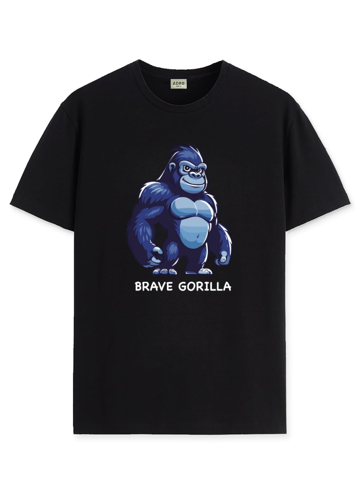 ADRO T Shirts for Boys & Girls || Gorilla Printed T-Shirt || Ages 3-14 || 100% Cotton Round Neck Tshirt for Boys & Girls||KRN-GO