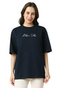 Allen Solly Women Printed Graphic Casual Denim Cotton T-Shirt