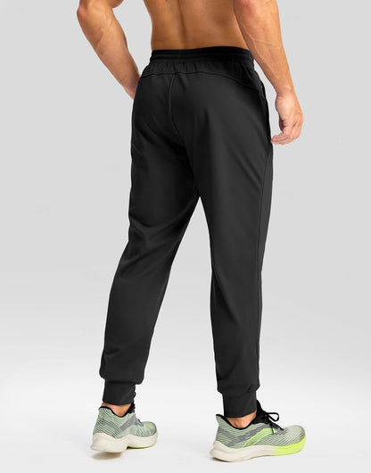 CB-COLEBROOK Mens Fleece Joggers with Zipper Pockets Solid TreckPants Water Resistant Athletic Workout Gym Sweatpants for Men (
