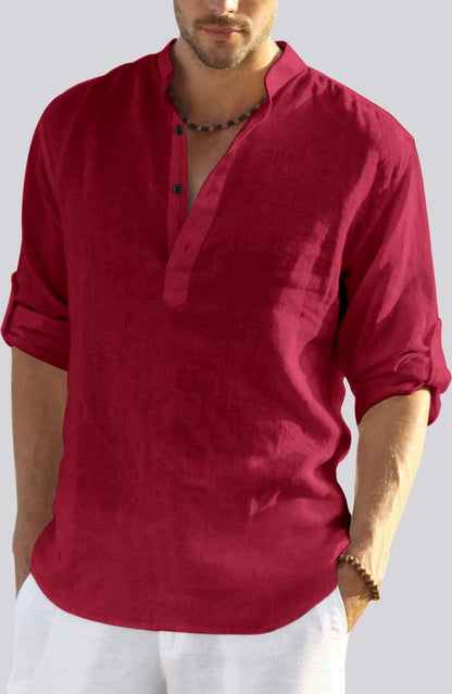 Zartha MenS Regular Fit Solid Pattern Cotton Polyester Blend Kurta With Spread Collar Long Sleeve And Standard Length | Shirt F